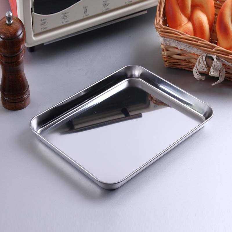 Home Barbecue Grill Durable Stainless Steel Square Baking Pan MadeEasy