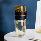 Glass Water Bottle -- With a Safe Tea Infuser and Leakproof Design ...