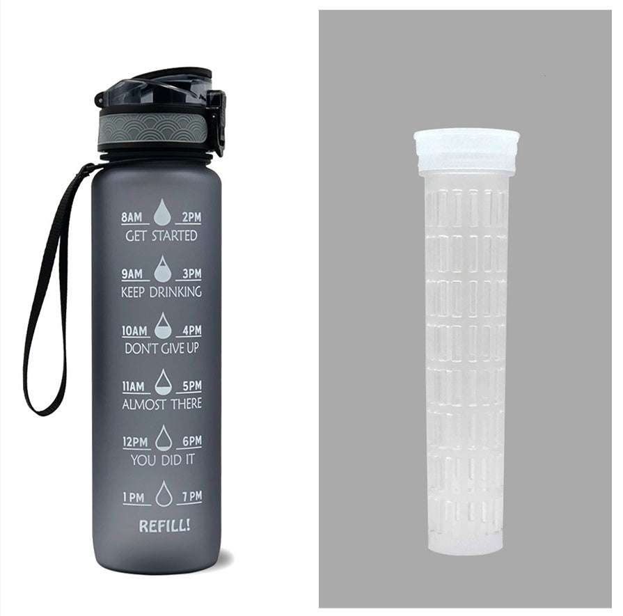Tritan Water Bottle -- Comes With 1L Leakproof & Motivational Design .