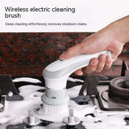 Electric Cleaning Brush -- The Safe 4 In 1 Cordless Spinning Scrubber.