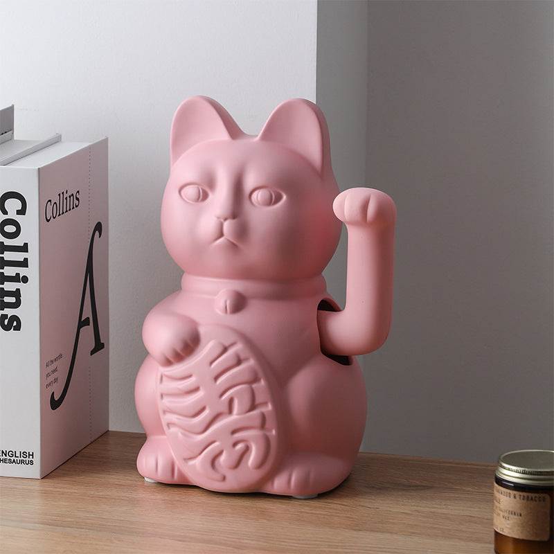 Home Living Room Cute Lucky Cat Desktop Decoration Ceramic