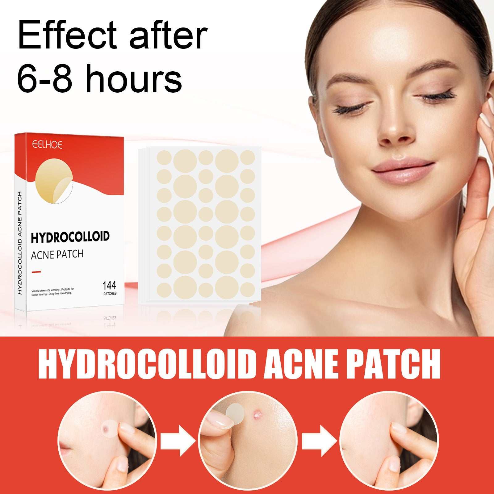 Invisible Breathable Repair Hydrogel --For Acne Patches, easy to use .
