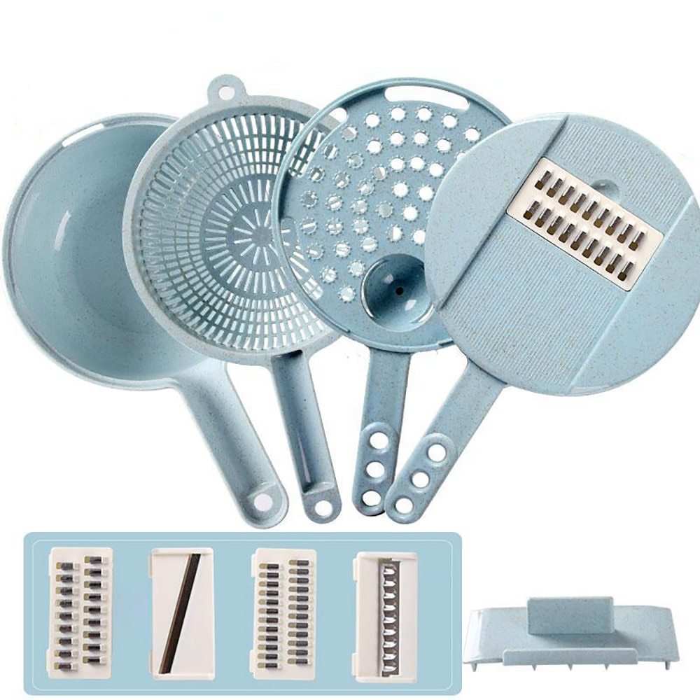 8 In 1 Mandoline Slicer -- Safe Versatile Vegetable and Fruit Cutter .
