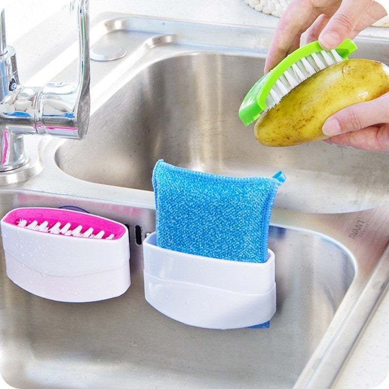 Creative Kitchen Knife Cleaning Brush -- Comes Safe With Suction Cup .