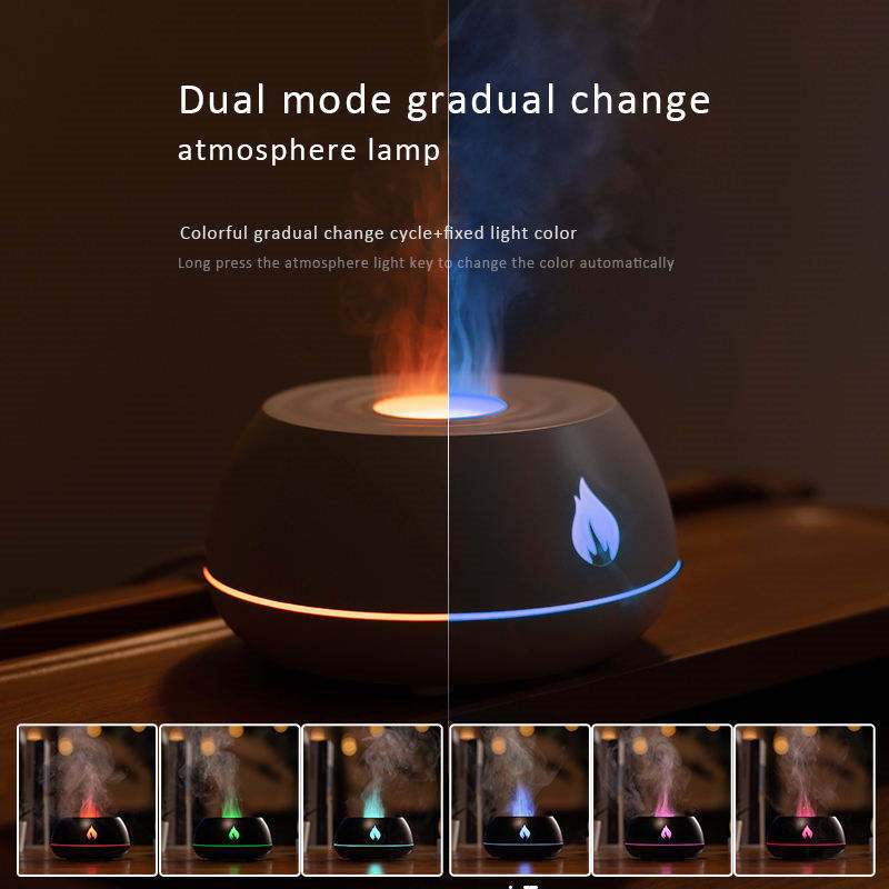 Flame Humidifier Aromatherapy Diffuser Cool Mist EssentialOil Diffuser