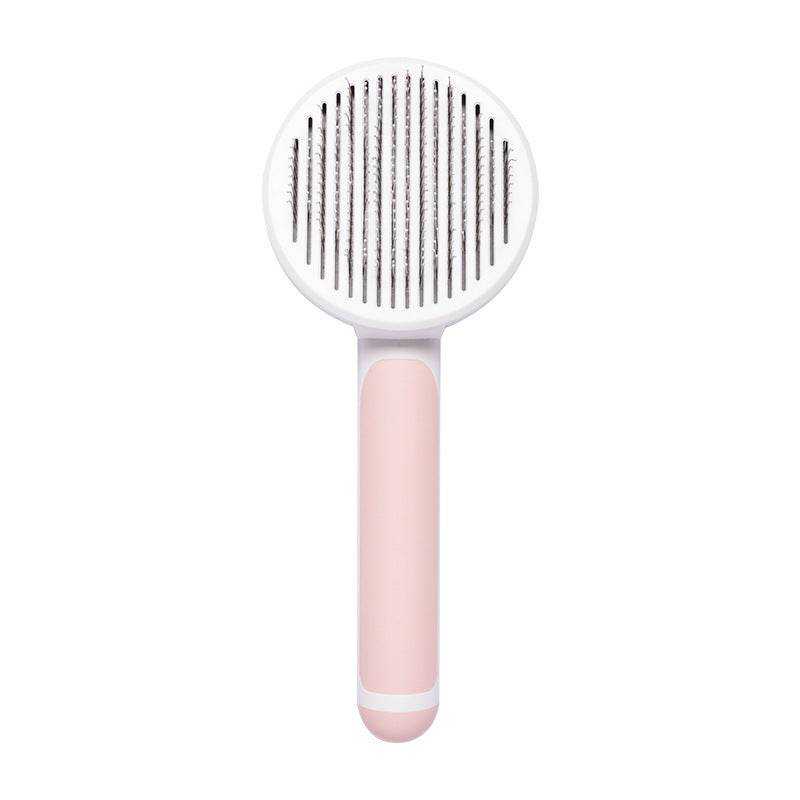 Pet Cat Brush -designed for   Hand-held Steel Wire Self-cleaning Comb.