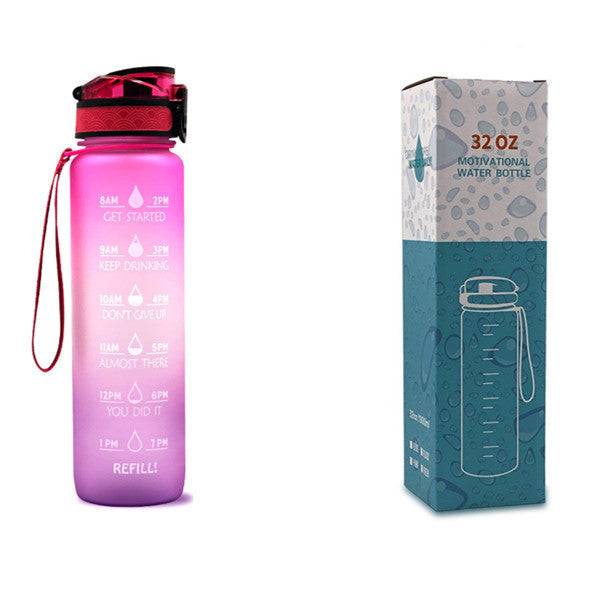 Tritan Water Bottle -- Comes With 1L Leakproof & Motivational Design .