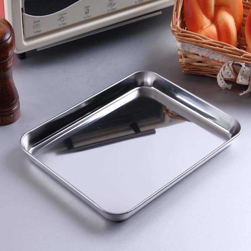 Home Barbecue Grill Durable Stainless Steel Square Baking Pan MadeEasy
