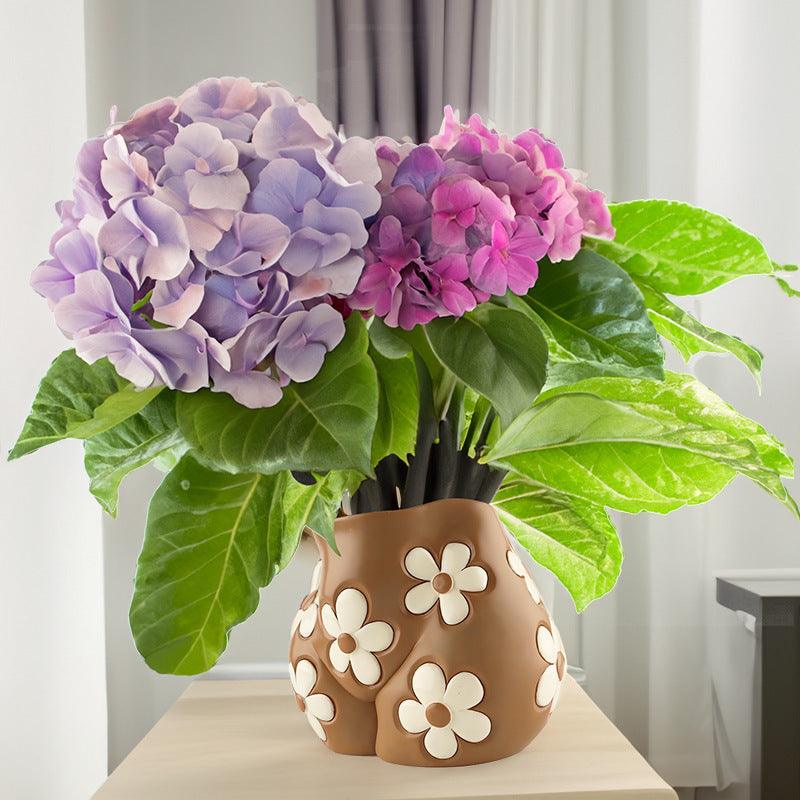 Creative Resin Body Art Flowerpot  Home Decor Resin Planters Sculpture
