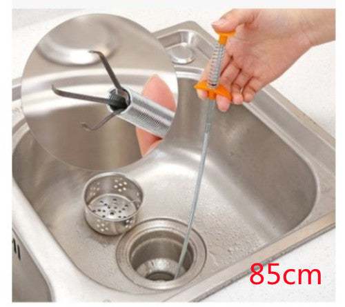 Sewer Dredge Spring Pipe - To Safely Clear Kitchen Sink Clogs Easily .