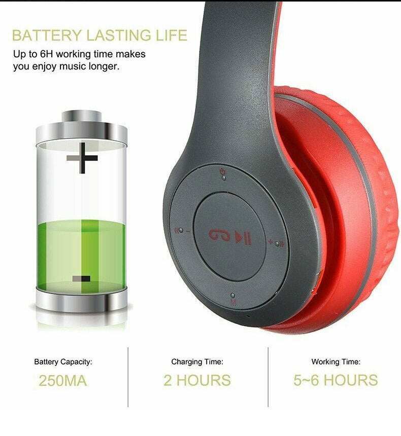 P47 Wireless Gaming Headset - Strong, Bluetooth 4.1, Stereo Sound.....