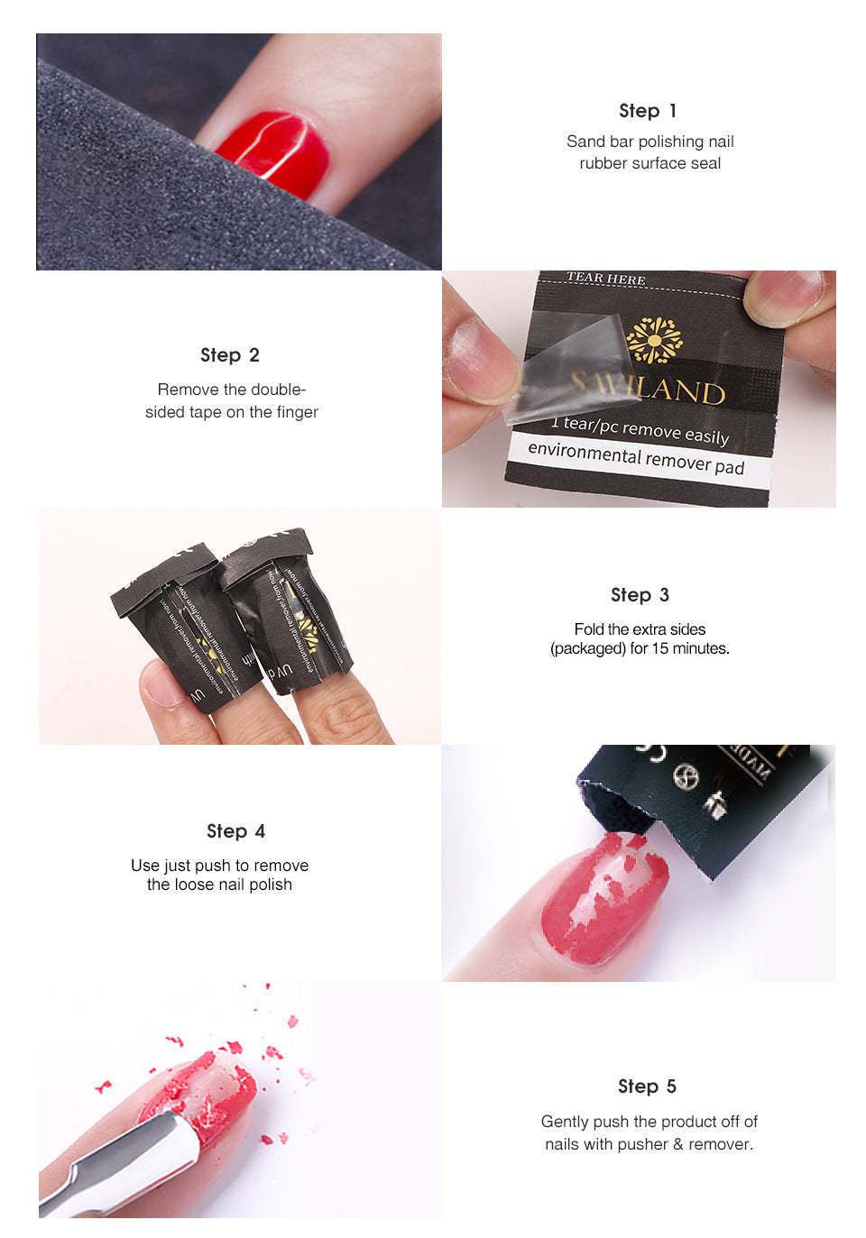 Nail Polish Remover Wraps –Strong, Easy & Mess Free Gel Polish Removal