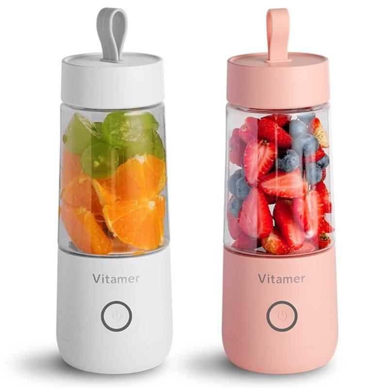 Portable Blender Juicer - Safe USB Rechargeable 350ml Smoothie Mixer .