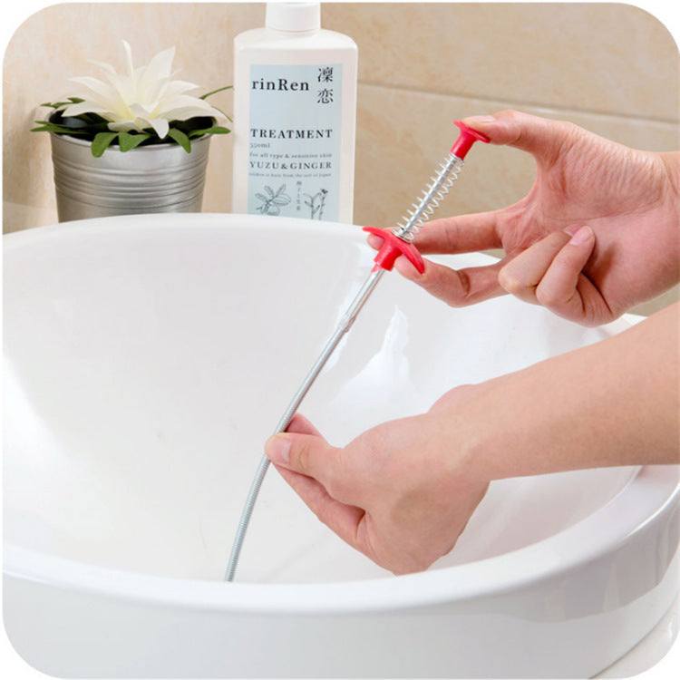 Sewer Dredge Spring Pipe - To Safely Clear Kitchen Sink Clogs Easily .