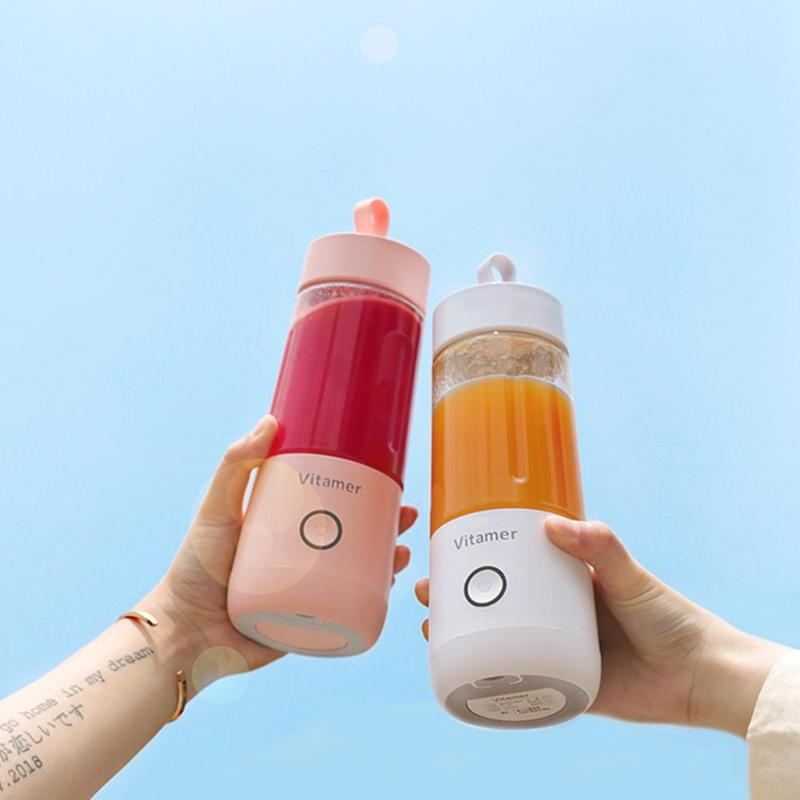 Portable Blender Juicer - Safe USB Rechargeable 350ml Smoothie Mixer .