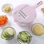 8 In 1 Mandoline Slicer -- Safe Versatile Vegetable and Fruit Cutter .