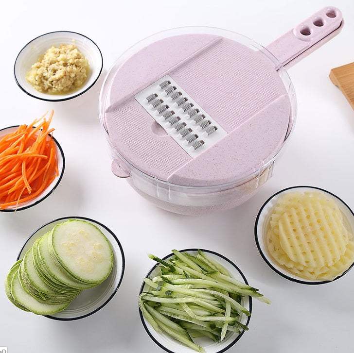 8 In 1 Mandoline Slicer -- Safe Versatile Vegetable and Fruit Cutter .