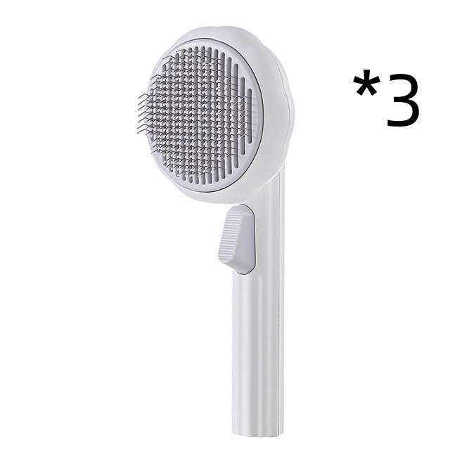 Pet Cat Brush -designed for   Hand-held Steel Wire Self-cleaning Comb.