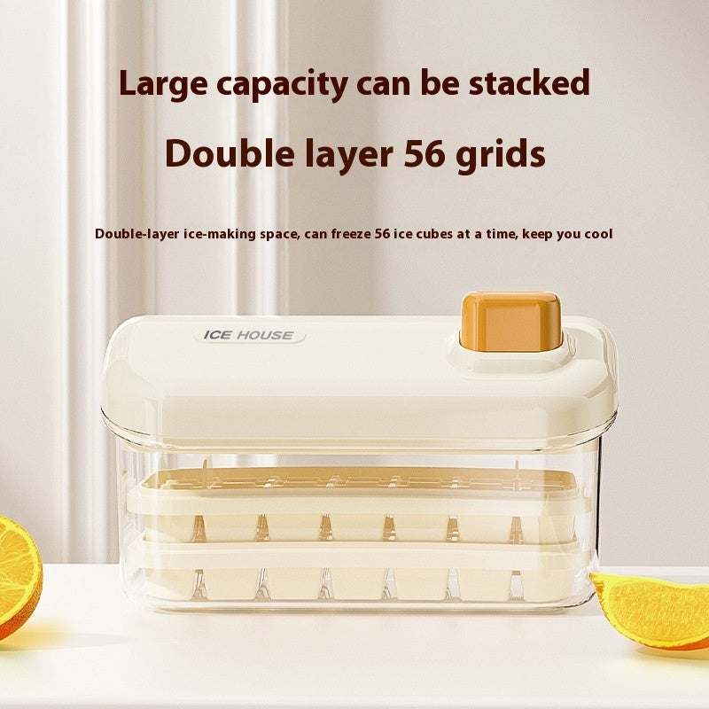 Large Capacity Ice Tray -Safe & easy, Food Grade One-click Press Maker