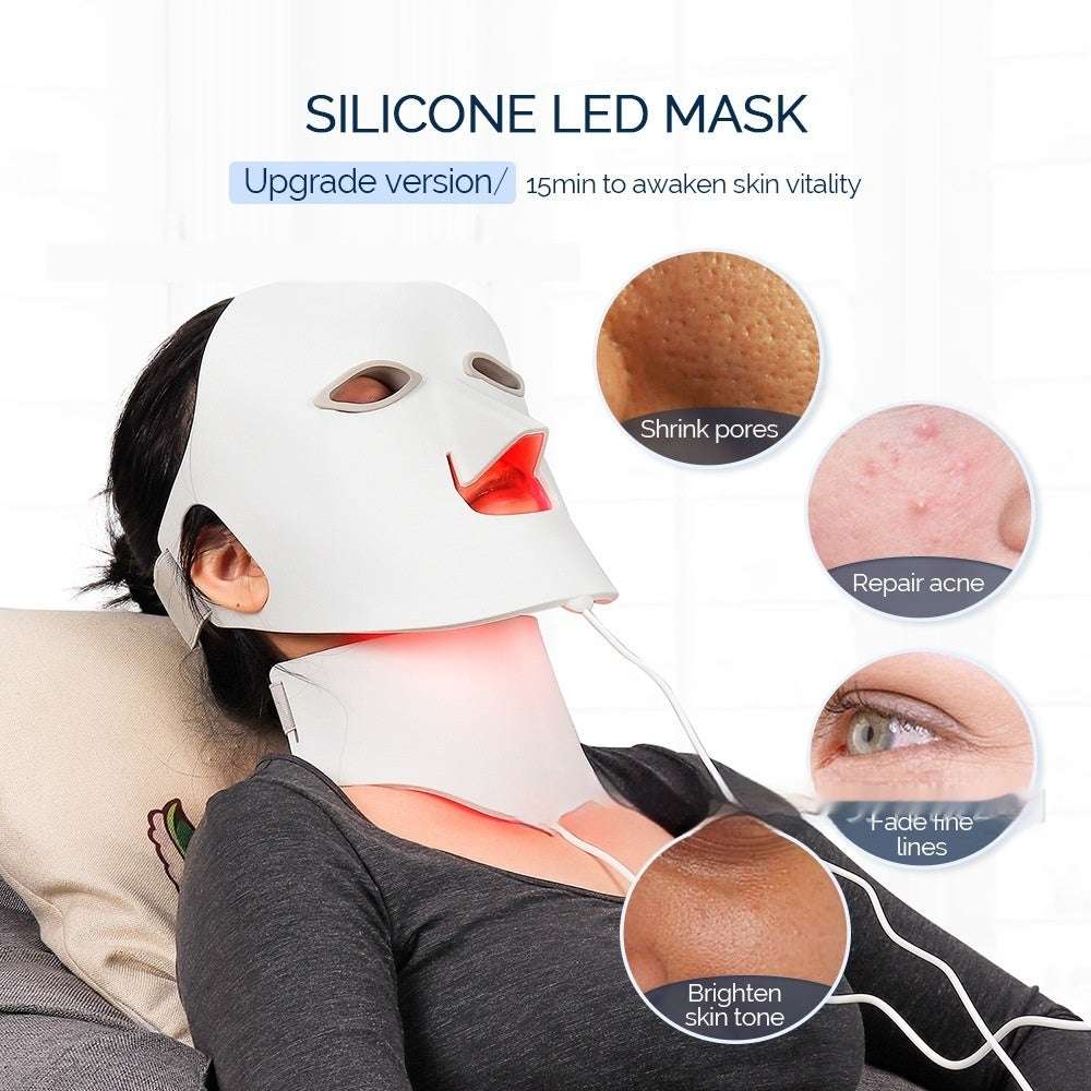 Household Beauty Silicone Mask -7 Colors durable LED Skin Rejuvenation