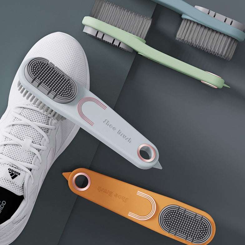 Double Sided Shoe Brush --- The safe Anti Slip Shoe Cleaning Gadgets .