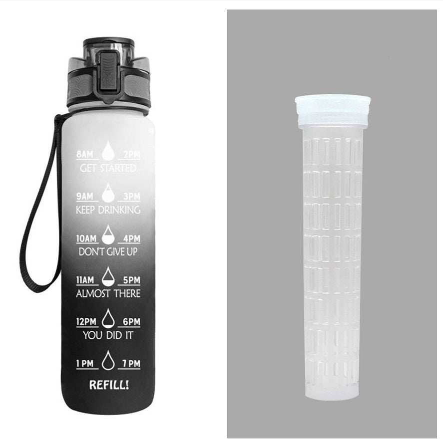 Tritan Water Bottle -- Comes With 1L Leakproof & Motivational Design .