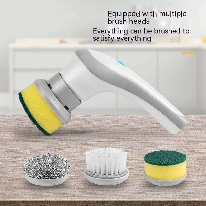 Electric Cleaning Brush -- The Safe 4 In 1 Cordless Spinning Scrubber.