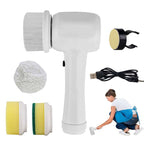 Electric Cleaning Brush -- The Safe 4 In 1 Cordless Spinning Scrubber.