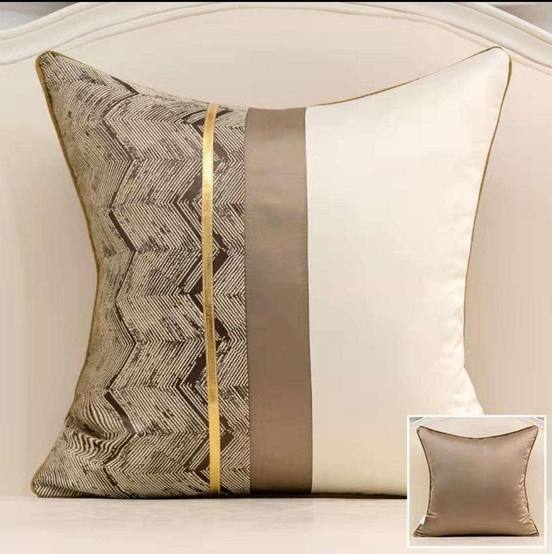 Home Fashion Splicing Stylish Pillow Cover Modern Touch for Decoration
