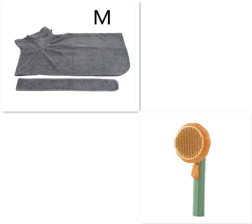 Pet Cat Brush -designed for   Hand-held Steel Wire Self-cleaning Comb.