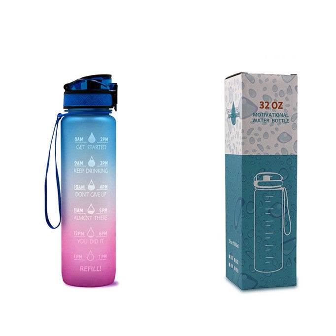 Tritan Water Bottle -- Comes With 1L Leakproof & Motivational Design .