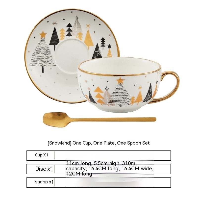 Ins Christmas Ceramic Cup --- The Safe Festive Ceramic Kitchen Gadgets