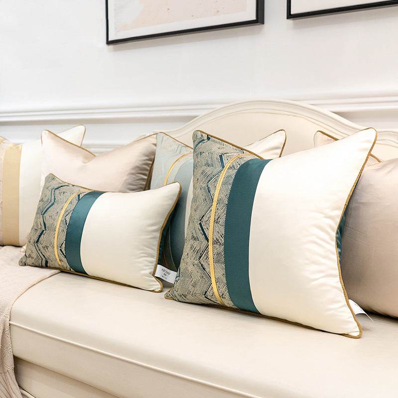 Home Fashion Splicing Stylish Pillow Cover Modern Touch for Decoration
