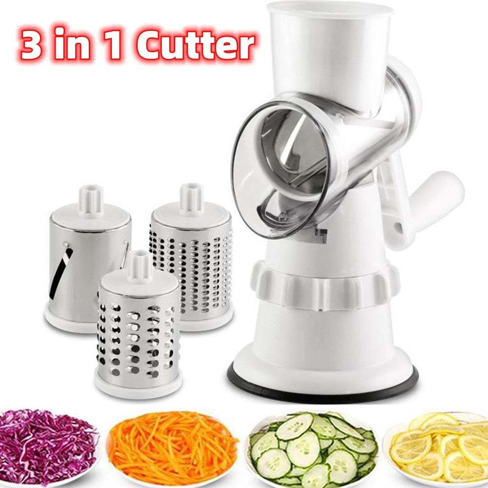 3 In 1 Vegetable Slicer – Multifunctional Kitchen Tool for Effortless.