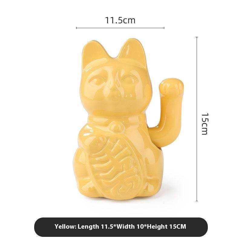 Home Living Room Cute Lucky Cat Desktop Decoration Ceramic