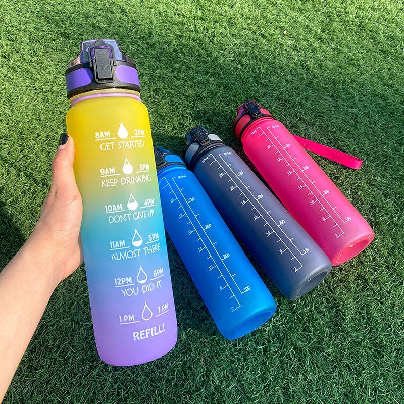 Tritan Water Bottle -- Comes With 1L Leakproof & Motivational Design .