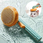 Pet Cat Brush -designed for   Hand-held Steel Wire Self-cleaning Comb.