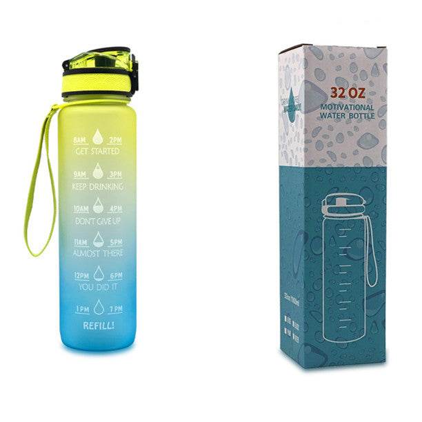 Tritan Water Bottle -- Comes With 1L Leakproof & Motivational Design .
