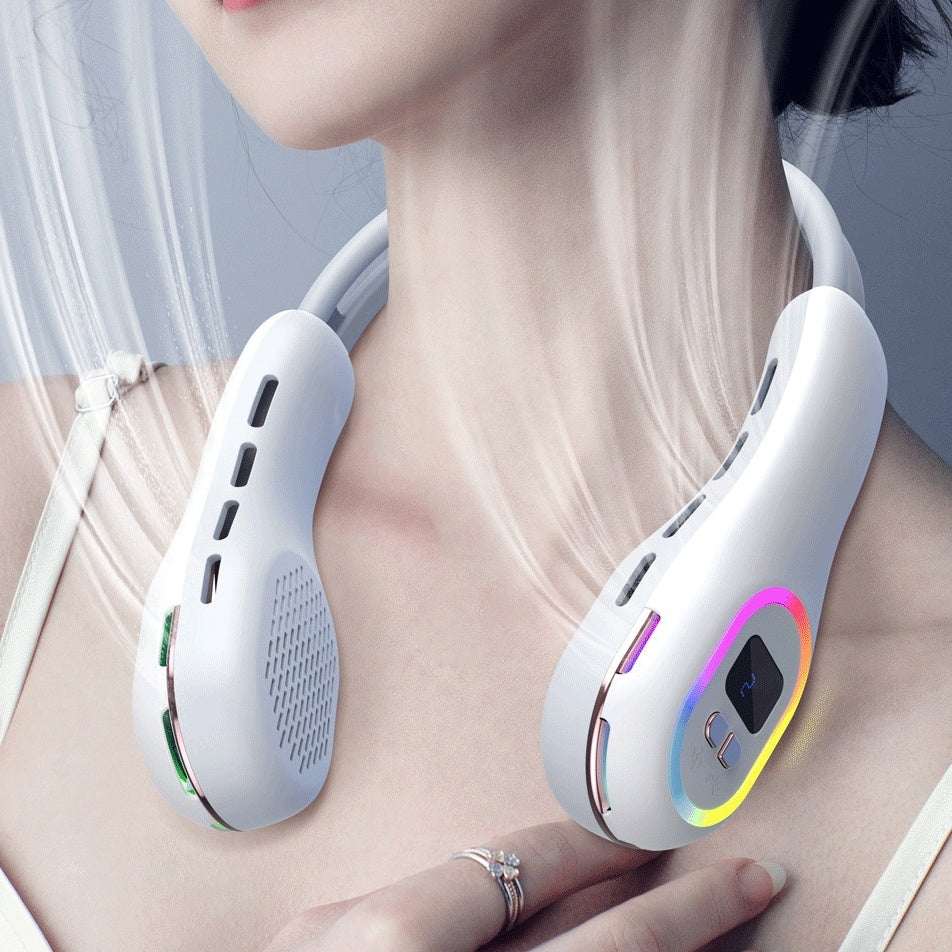 Silent Mini Usb Bladeless Hanging Neck Fan - The Easy & Safe LED Light