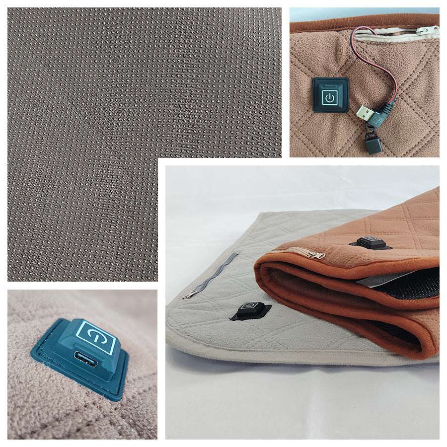Sleeping Bag Heating Pad -- Durable USB Smart Cushion Winter Gadgets .