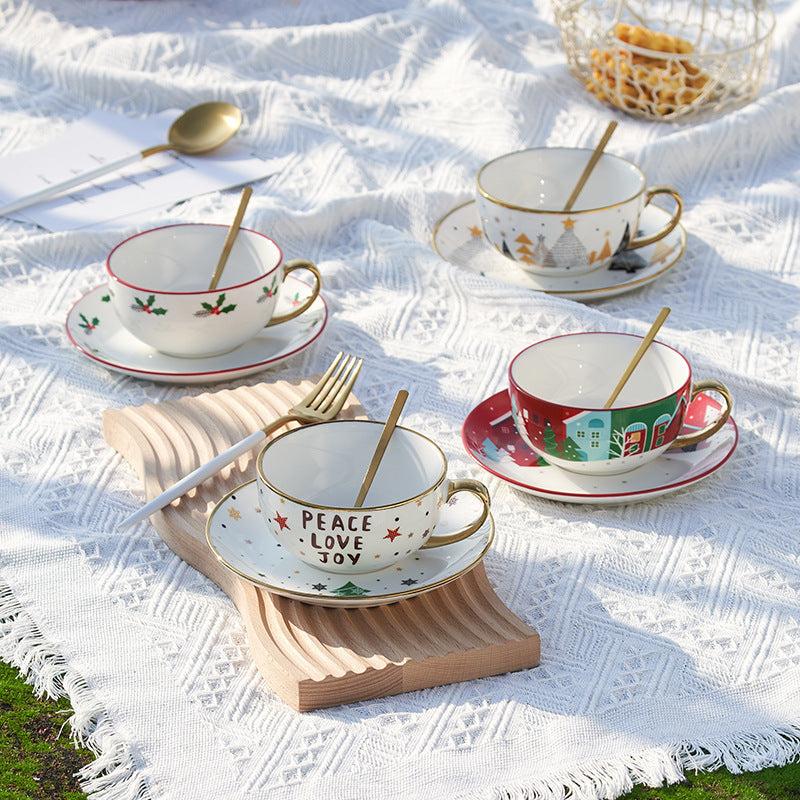 Ins Christmas Ceramic Cup --- The Safe Festive Ceramic Kitchen Gadgets