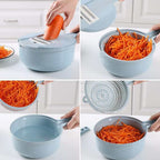 8 In 1 Mandoline Slicer -- Safe Versatile Vegetable and Fruit Cutter .