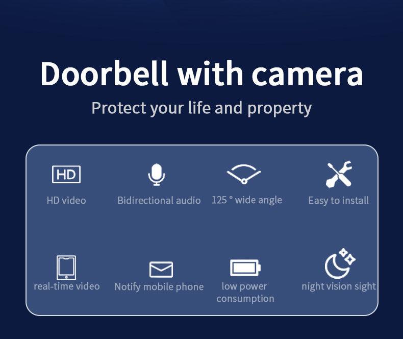 Wireless Smart Doorbell with HD Video, Motion Detection & 2-Way Audio.