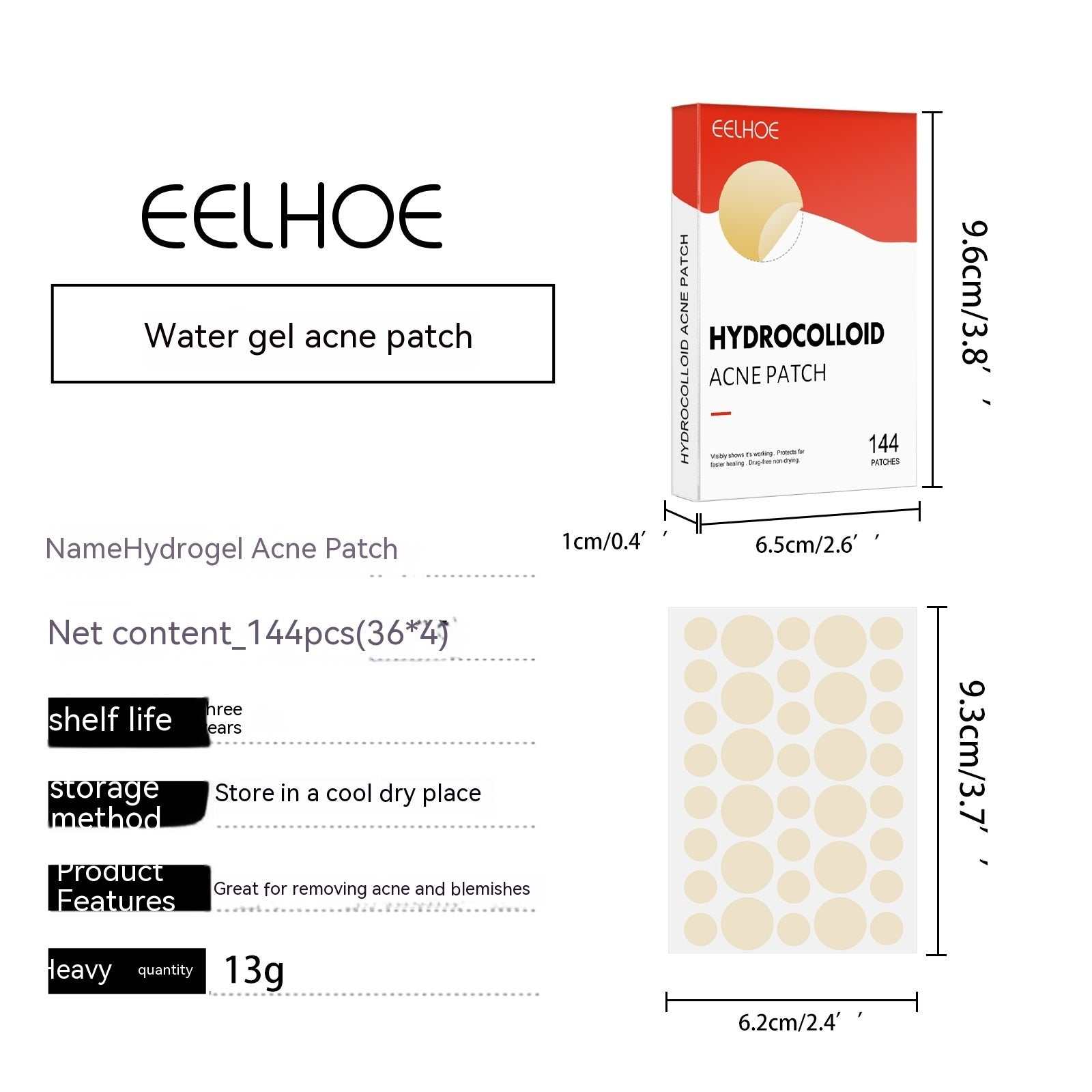 Invisible Breathable Repair Hydrogel --For Acne Patches, easy to use .
