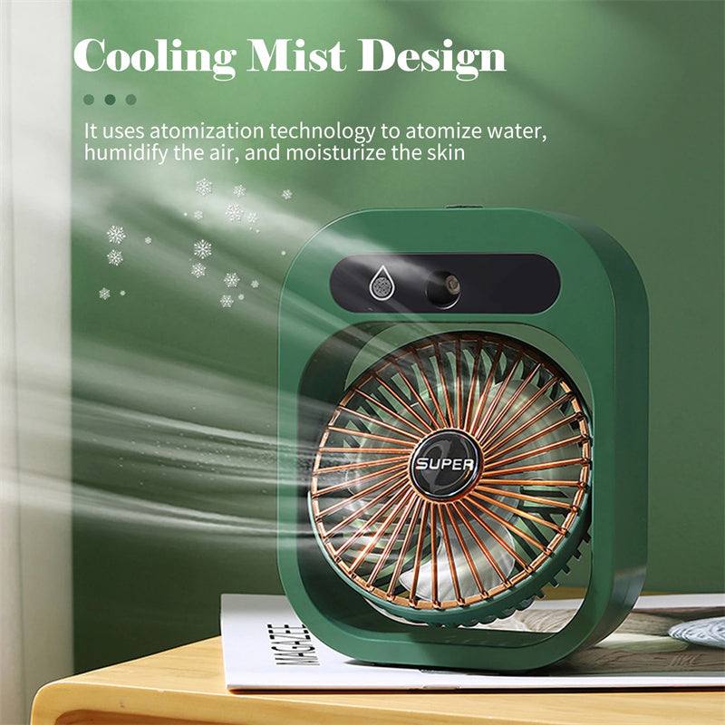 Air Conditioning Fan Quiet Cooling with Humidifier & Adjustable Speed.