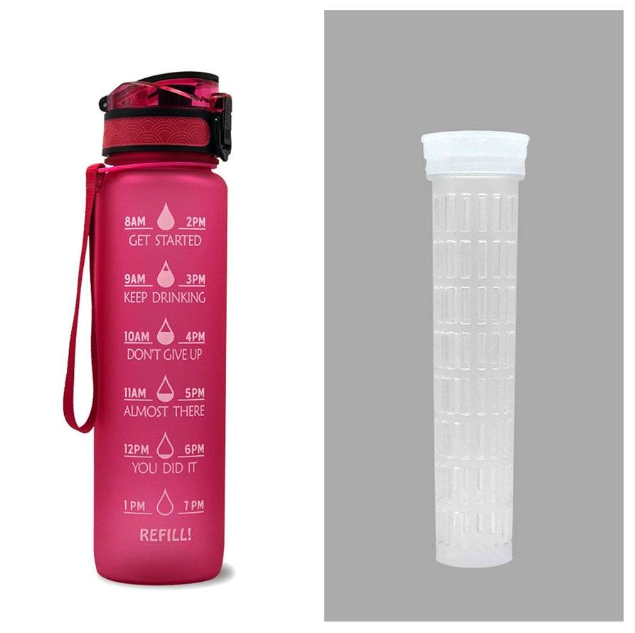Tritan Water Bottle -- Comes With 1L Leakproof & Motivational Design .