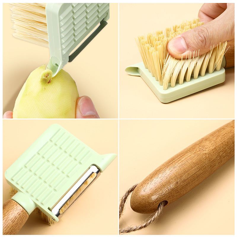 Fruit And Vegetable Brush -The Safe and Multifunctional Cleaning Tool.