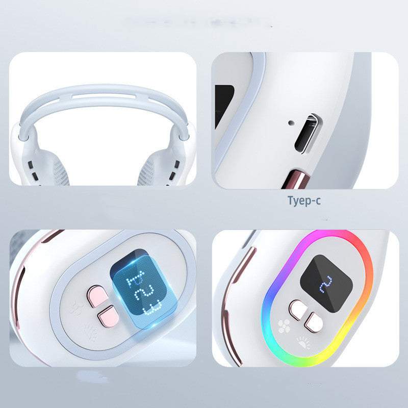 Silent Mini Usb Bladeless Hanging Neck Fan - The Easy & Safe LED Light