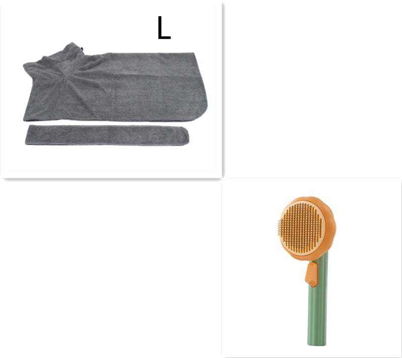 Pet Cat Brush -designed for   Hand-held Steel Wire Self-cleaning Comb.