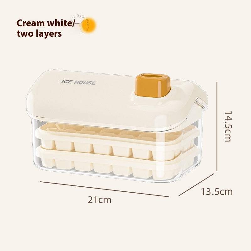 Large Capacity Ice Tray -Safe & easy, Food Grade One-click Press Maker